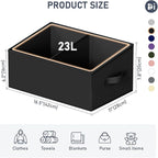 DIMJ Trapezoid Storage Bins for clothes - 5 Packs Closet Organizers and Storage Baskets, Foldable Closet Baskets with Handles
