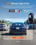 70mai Dual Dash Cam Front and Rear 4K, Car Camera for Cars with Sony IMX678, STARVIS 2 Night Vision, 4G LTE, AI Motion Detect