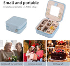 KElofoN Travel jewelry case Travel jewelry box Travel Jewelry Organizer Small Jewelry Organizer Box for Girls Women with Mirr