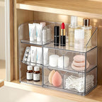3 Tier Medicine Cabinet Organizer, Bathroom Medicine Cabinet Organizer with Removable Dividers, Narrow Makeup Organizer with 