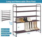 KIMBORA 6 Tier Long Shoe Rack for Closet, Wide Closet Shoe Organizer Storage Sturdy Sneaker Shelf for Floor, Bedroom 42 Pairs