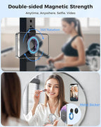 SUPERONE Magnetic Ring Holder for Dual-Side Magnetics, Removable Gym Phone Grip with Kickstand for iPhone 17/16/15/14/13/12 Series MagSafe Case All Phones Compatible with Magnetic Car Mount - Colorful