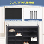 STORAGE MANIAC Stackable Shoe Cubby Organizer, Free Standing Shoe Cube Rack for Entryway, Bedroom, Apartment, Closet, 20-Cube