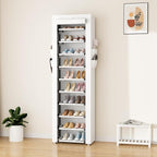 ROJASOP Shoe Rack with Covers 10 Tier Large Shoe Organizer Tall Shoe Closet Storage for 20-22 Pairs Shoe and Boot, Free Stand