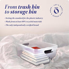 HOMZ 2-Pack Secure Latch, Clear Plastic Storage Organizer Bins, 64 Quart, Gray Latches - Stackable Container Boxes for Bedroo