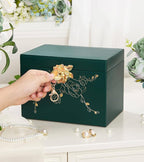Enthralite Jewelry Box with Lock for Girls: Jewelry Organizer for Dresser - 3-Drawer Earrings Storage Girls Women Gift (Dark 