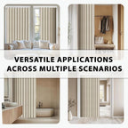 Jilron Accordion Door Curtain Set - 100% Blackout, with Curtain Rod Included, for Bedroom Privacy Protection (Off white-43 W 