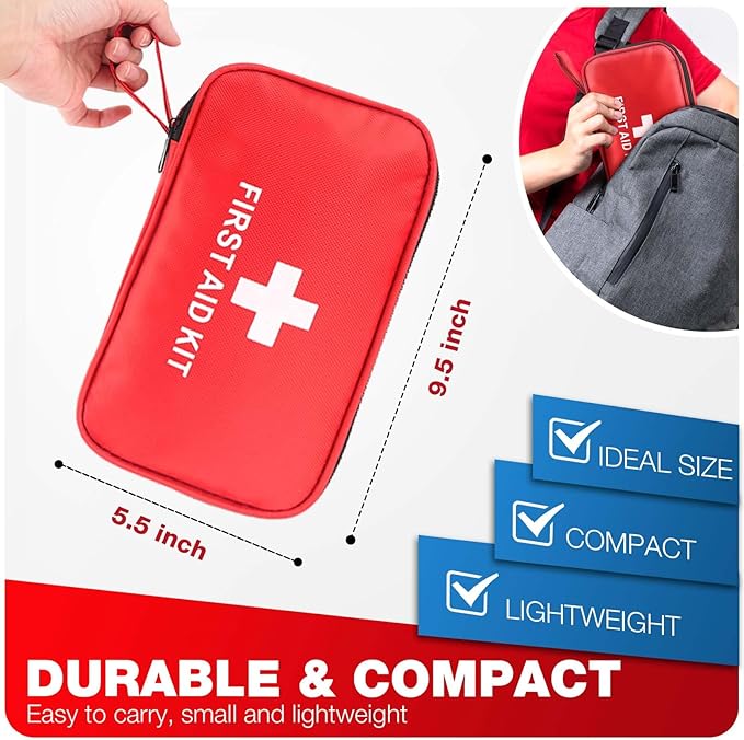 First Aid Kit 194 Piece Emergency Kits for Hiking Camping Trauma Kit for Boat Vehicle Compact Aid Kit for for Home Car Travel