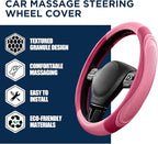 Road Comforts Car Steering Wheel Cover - Microfiber Leather Steering Wheel Wrap Sports 14.5-15 Inch Steering Wheel Cover Non-