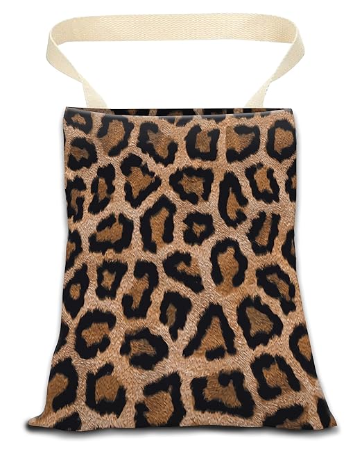 Car Garbage Can, Car Trash Bag, Car Garbage Bag, Hanging Car Trash Can for Car Accessories, Vehicle, Travelling, Camping, Cute Car Back Seat Organizer, Classic Leopard