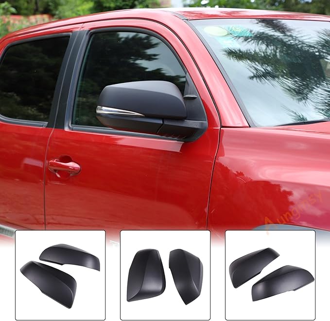 Aunginsy Door Rear View Mirror Cover Cap Compatible with 2016-2023 Toyota Tacoma TRD Off Road, TRD Pro, TRD Sport, Limited & Trail Special Edition Molding Trim Exterior Accessories (With Turn Signal)