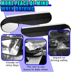 YoRise 2PCS 2-in-1 Car Blind Spot Mirrors with Rain Guard, 360° Adjustable Carbon Fiber Automotive Side Rear View Mirror, Universal Exterior Reversing Accessories for SUV Truck (Black)