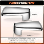 ACLONG Chrome Mirror Cap Cover Trim Left Driver Side & Right Passenger Side Rearview Side Mirror Covers Fit for Chevy Silverado 1500 GMC Sierra 1500 2019 2020 2021 2022 2023 2024 2025-1 Pair