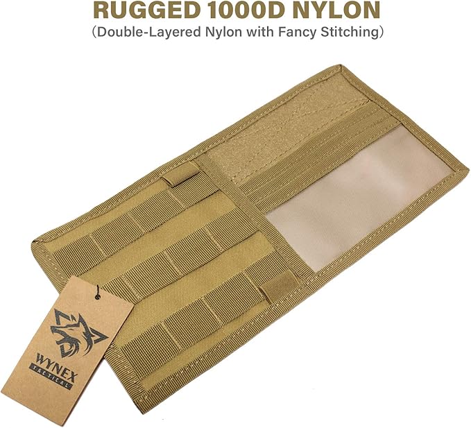 WYNEX Car Sun Visor Organizer with MOLLE Panel | Universal Car Storage Pouch, Compatible Sedan, Suvs, and Vans | for Small Tools, Glasses & Documents