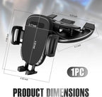 2026 Upgraded CD Phone Holder for Car,360° Rotation CD Slot Phone Mount with Extendable Clamp Arm,Anti Shake Car Phones Holder CDs Slot Mount Fit 4.5-6.8 Inch Cell Phones