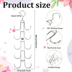 4 Pack Purse Organizer for Closet, Purse Hanger with 10 Big Hooks, 360 Degree Rotation Bag Holder for Organizer Display, Fold