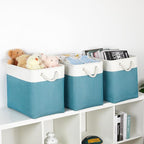 Bidtakay Extra Large Storage Baskets for Shelves 3 Pack Fabric Storage Bins for Organizing Linen Collapsible Organizer for Cl