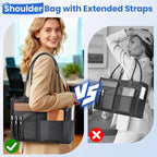 File Tote Bag, Portable File Organizer Box Hanging Filing Box Desktop File Folder Document Storage Organizer with Pockets and