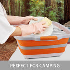 Tiawudi Large Collapsible BBQ Prep Tub with Lid(4.22 Gal/16L), Foldable Camping Sink with Colander, Cutting Board, Dish Basin