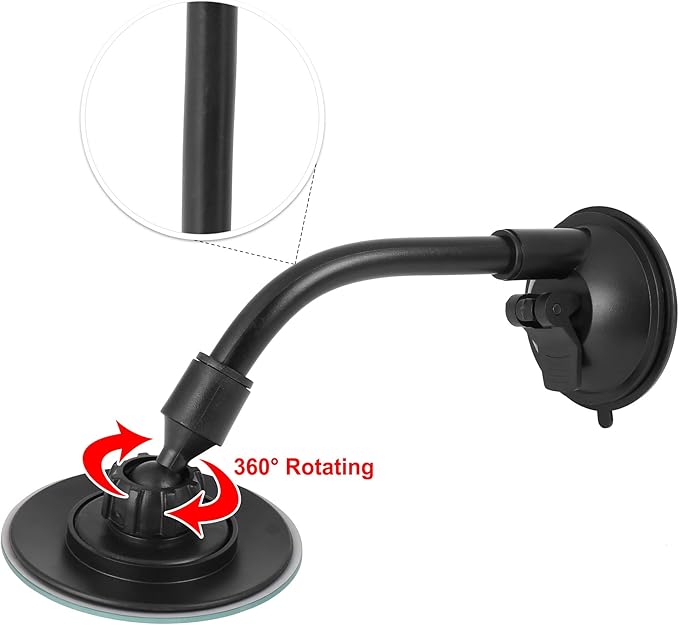 Blind Spot Adjustable Car Mirror Rotate Suction Cup Black Arm Rearview Mirror for All Universal Vehicles