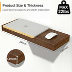 INHABIT UNION Walnut Floating Shelves for Wall, 24 in Wall Mounted Shelves Perfect for Bedroom, Bathroom, Living Room and Kit