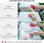 COLORCORAL Cleaning Gel 2Pack for Office Products Cleaning,Keyboard Cleaner Dust Clean Gel for Car Interior Cleaning,Car Putt