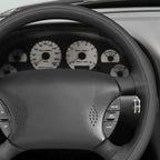 MEWANT Hand Sewn 3D Style Steering Wheel Cover Wrap for Ford Mustang 1994-2004 Steering Wheel Accessories for Ford Mustang 1994-2004