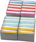 4 Packs T-shirt Drawer Organizers for Clothing,10 Grids Compartment Wardrobe Storage Box, Clothes Organizer for Folded Clothe