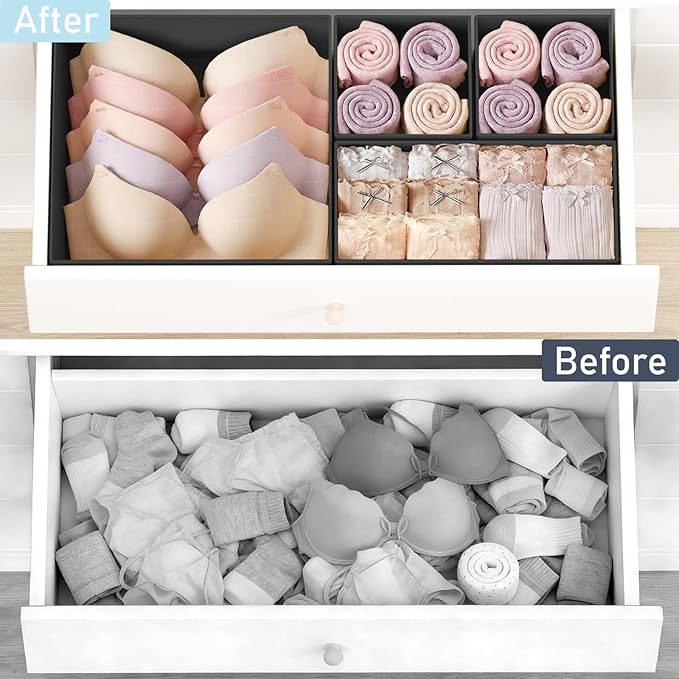 DIMJ Drawer Organizer Clothes Storage - 21 Pack Baby Dresser Organizer for Nursery Closet Organization, Fabric Drawer Organiz