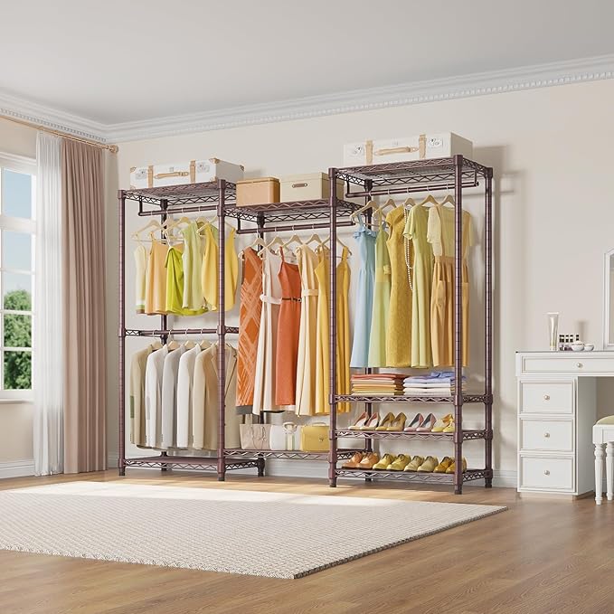 VIPEK V5 Portable Closet Wardrobe Heavy Duty Clothes Rack Metal Freestanding Clothing Racks, Adjustable Custom Closet Racks w