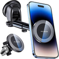 PTz Words for MagSafe Windshield Mount - Magnetic Phone Holder for Car, Suction Cup, High Heat Resistant, Super Strong Magnets, Compatible with iPhone, Galaxy & Other Smartphones