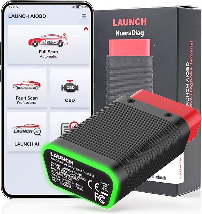 LAUNCH AIOBD Bluetooth OBD2 Scanner - Full System Diagnostics, AI Explains Faults Simply, Parts/Labor/Cost Estimates, Works