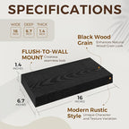 Dreamland 16 Inch Long Floating Shelves in Black,6.7 Inch Deep Floating Shelf for Wall,Large Display & Storage Shelf, Wall Sh