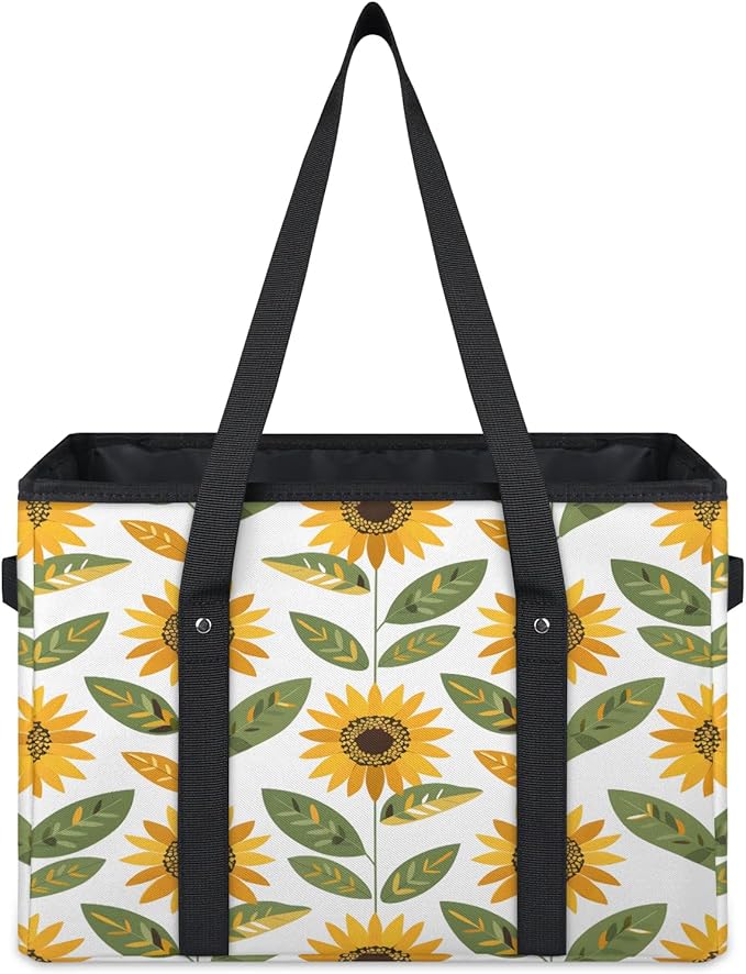 Reusable Grocery Bag, Foldable Large Shopping Tote Bag for Groceries Kitchen Picnic Car Trunk