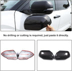 Car Door Rear View Mirror Cap Trim Cover Compatible with Toyota Tundra/Sequoia 2022-2025 Outside Side Rearview Mirror Protector Decoration ABS Accessories, Only Fit With Turn Signal Lights Version