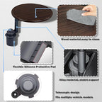 Car Tray for Eating & Laptop Desk - 360° Rotation Birch Wood Cup Holder/Steering Wheel Tray - Portable in-Car Dining & Work Desk, Universal Fit for Most Vehicles