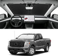 Custom Fit Windshield Sun Shade for Nissan Titan 2017-2024, Blocks UV & Heat, Front Window Sunshade Accessories, Easy Fold & Store Keep Your Car Cooler