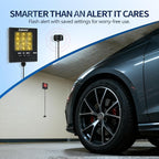 Adjustable Garage Parking Sensor with Tri-Color LED Distance Indicator, Ultrasonic Detection & Auto/Manual Modes for Safe Ind