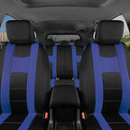 BDK carXS Seat Covers for Cars, Blue Two-Tone with Matching Back Seat Cover, Made to Fit Most Auto Truck Van SUV, Interior Ca