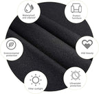 WPCTEV Static Cling Total Blackout Privacy Window Film Cover 100% Light Blocking No Glue Black Window Tint for Home Room Darkening Easy Removal 17.7 Inch x 6.5 Feet