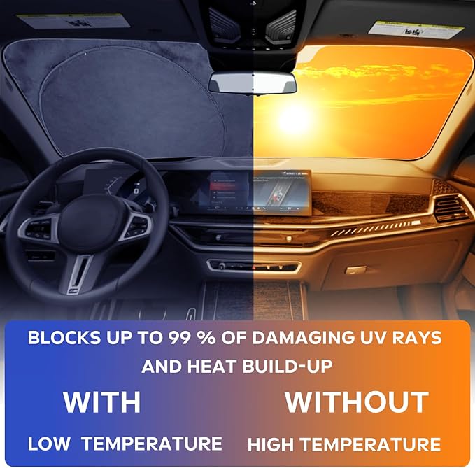 INSAUTO for 2019-2023 2024 2025 BMW 3 Series Car Windshield Sun Shade Sunshade for 2022-2025 B&W 3 Series 330i M340i Sun Protector Front Window Windshield Cover Fit 3-Series 3 Series Accessories