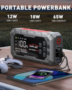 10-in-1 Car Jump Starter with Air Compressor, 8000A 160PSI Jump Starter Jump Box(All Gas/14L Diesel), PD65W Charging Battery