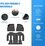 Nilight Floor Mats for Chevy Traverse 2009-2017/2008-2017 Buick Enclave / 2007-2010 Saturn Outlook / 2007-2016 GMC Acadia All Weather Custom Fit Heavy Duty Floor Liners