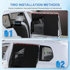 Car Window Shades with 8 Strong Magnets-26.8"x19.7" Dual Layer Car Rear/Side Window Sunshade for Baby Semi-Transparent 2-in-1 Universal Auto Sun Shade for Kid & Pet Protection (2 Pack) Black