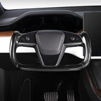 Steering Wheel Cover for Tesla Yoke Steering Wheel, Car Steering Wheel Cover for Tesla Model S 2021-Present/Model X 2021-Present Steering Wheel Accessories Black