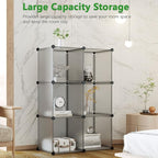 C&AHOME Cube Storage Organizer, 6-Cube Shelves Units, Closet Cabinet, DIY Plastic Modular Book Shelf, Ideal for Bedroom, Livi
