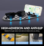 Multifunction Car Anti-Slip Mat Exclusive Phone Holder, Rotatable Car Phone Holder Dashboard Pad with Temporary Parking Numbe