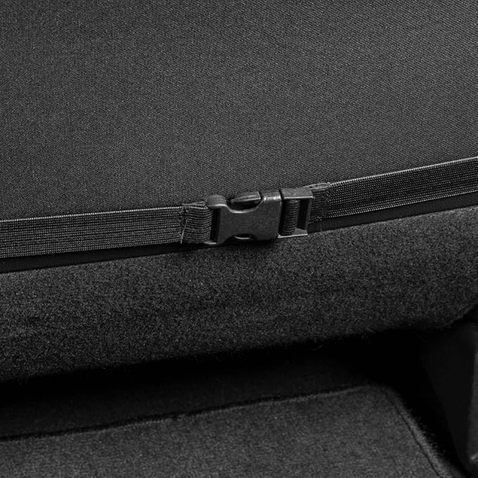 Motor Trend Black Stitched Faux Leather Car Seat Covers – Premium Automotive Bucket Front Seat Covers, Made for Vehicles with