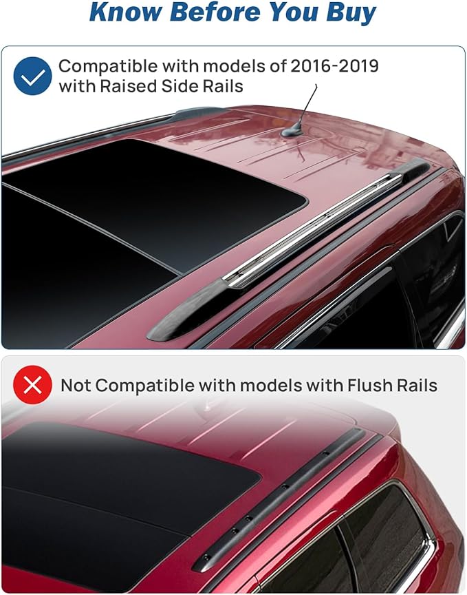 JOYTUTUS Aluminum Lockable Roof Rack Cross Bars Compatible with Ford Explorer 2016-2019 XLT/Limited/Sport/Platinum, Anti-Theft Crossbars for Rooftop Cargo Carrier, Kayak, Bike, Snowboard & Luggage