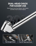 AstroAI T3 Heavy-Duty Tire Pressure Gauge with Inflator, Dual Head Chuck ANSI B40.1 Accurate Air Chuck with Pressure Gauge, 10-120 PSI, Compatible with 1/4" NPT Air Compressor